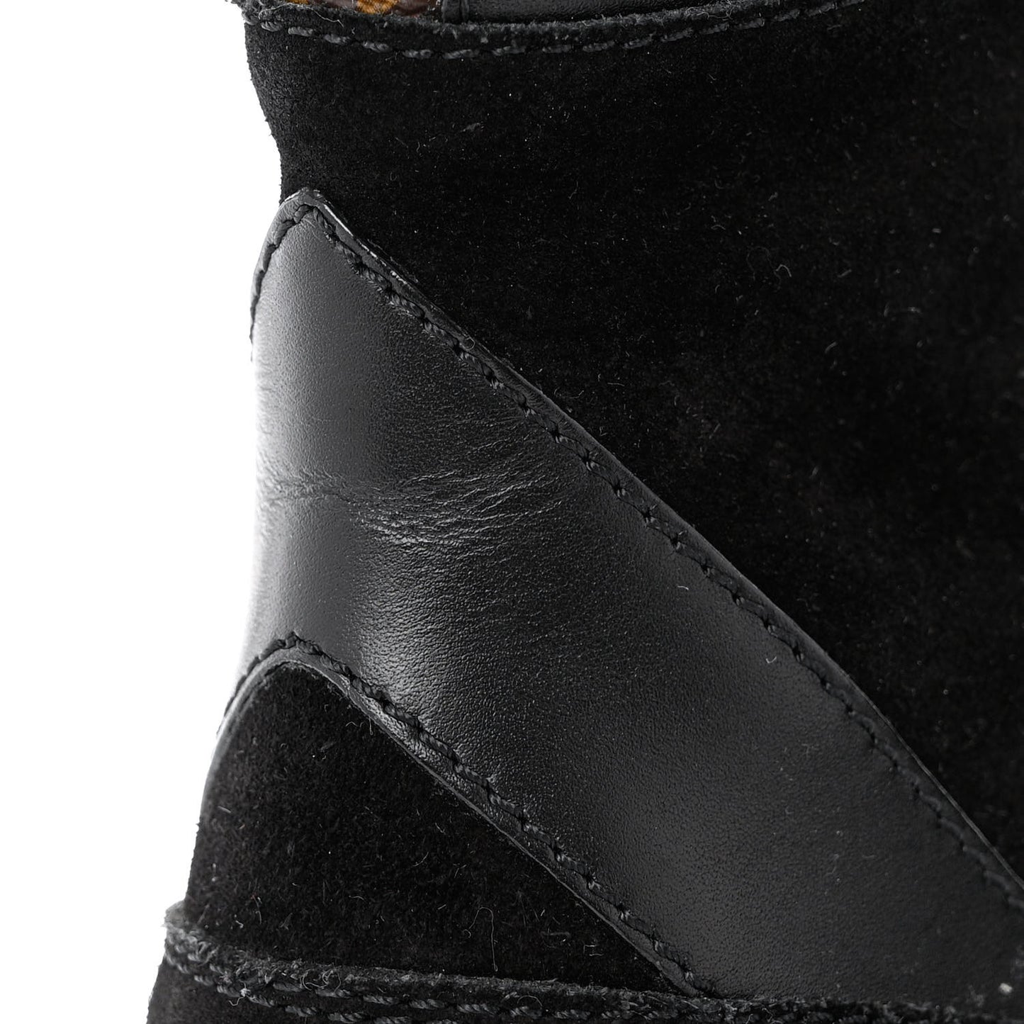 Suede Calfskin Monogram Laureate Platform Desert Boots 38 Black