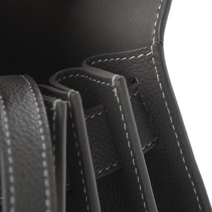 Saint Laurent Grained Calfskin Topstitch Small Sac De Jour Grey 11 of 13