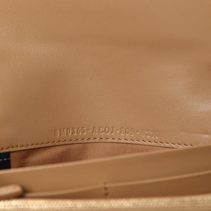 Fendi Vitello Termolagoon F is Fendi FF 1974 Embossed Continental Envelope Wallet On Chain Miele Scuro 9 of 10