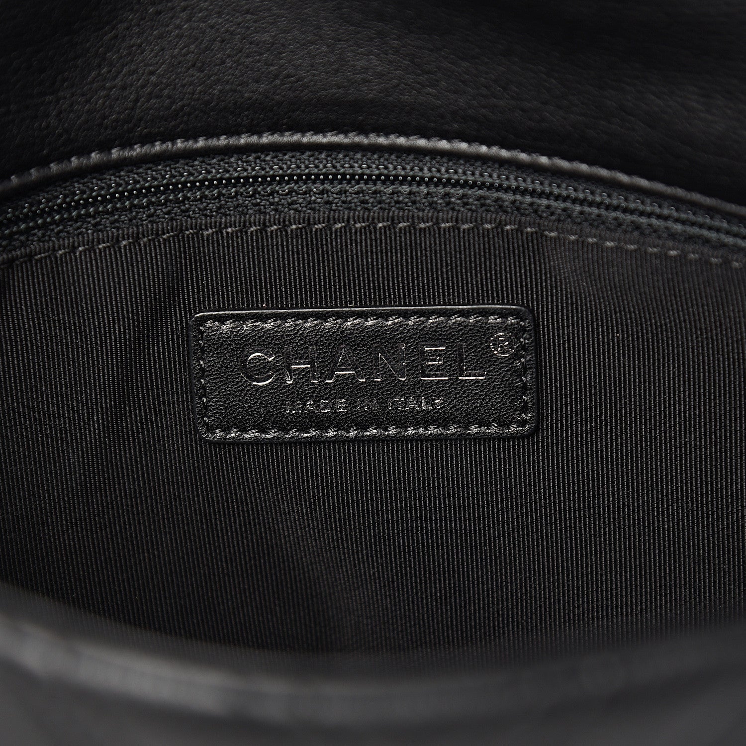 Chanel Calfskin Studded Chevron Quilted Wars Flap Black 5 of 9