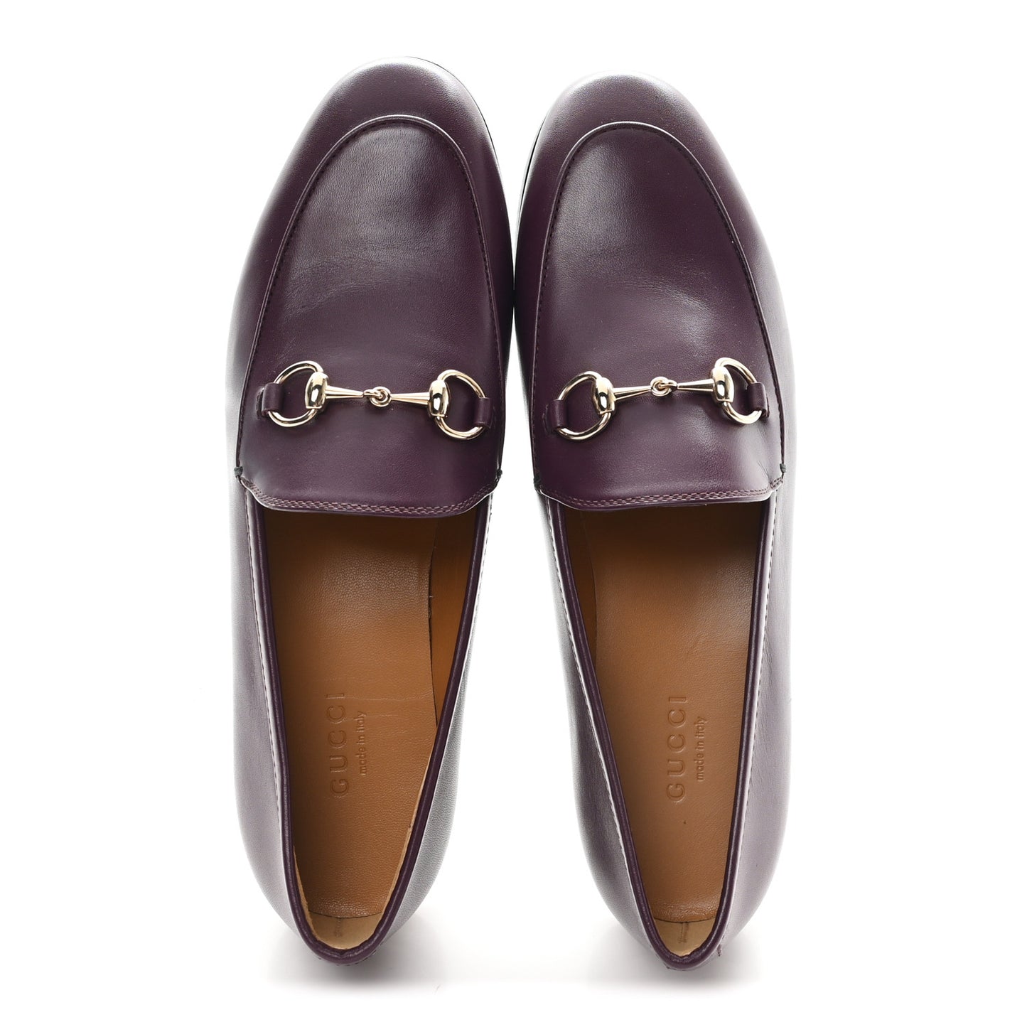 Real Betis Glamour Calfskin Womens Jordaan Horsebit Loafers 37 Shiny Vineyard