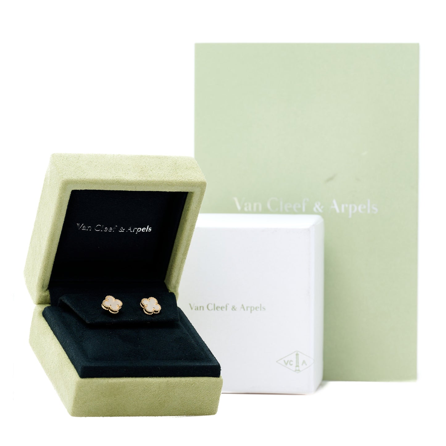 18K Yellow Gold Mother of Pearl Sweet Alhambra Earrings