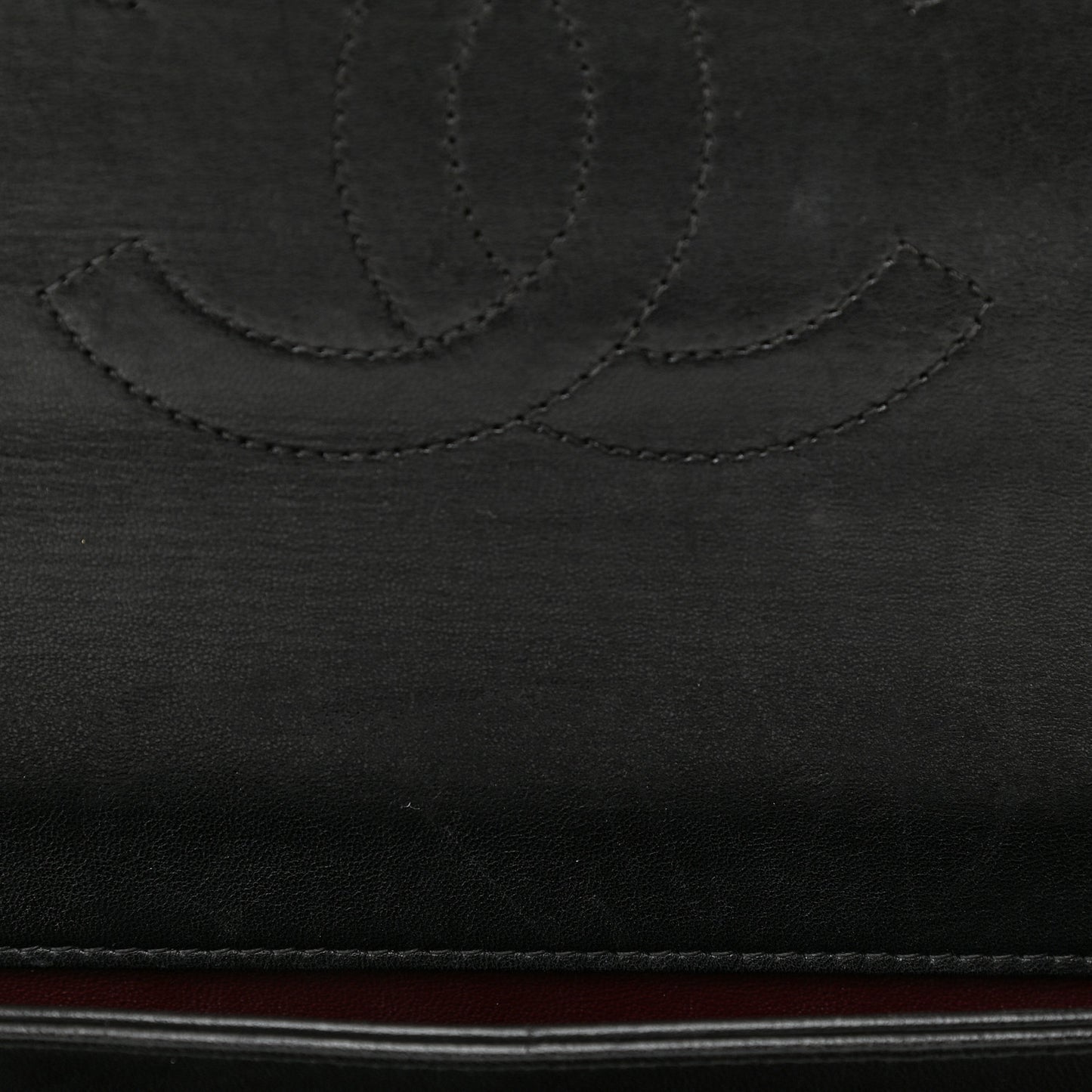 Lambskin Quilted Large Trendy CC Dual Handle Flap Bag Black