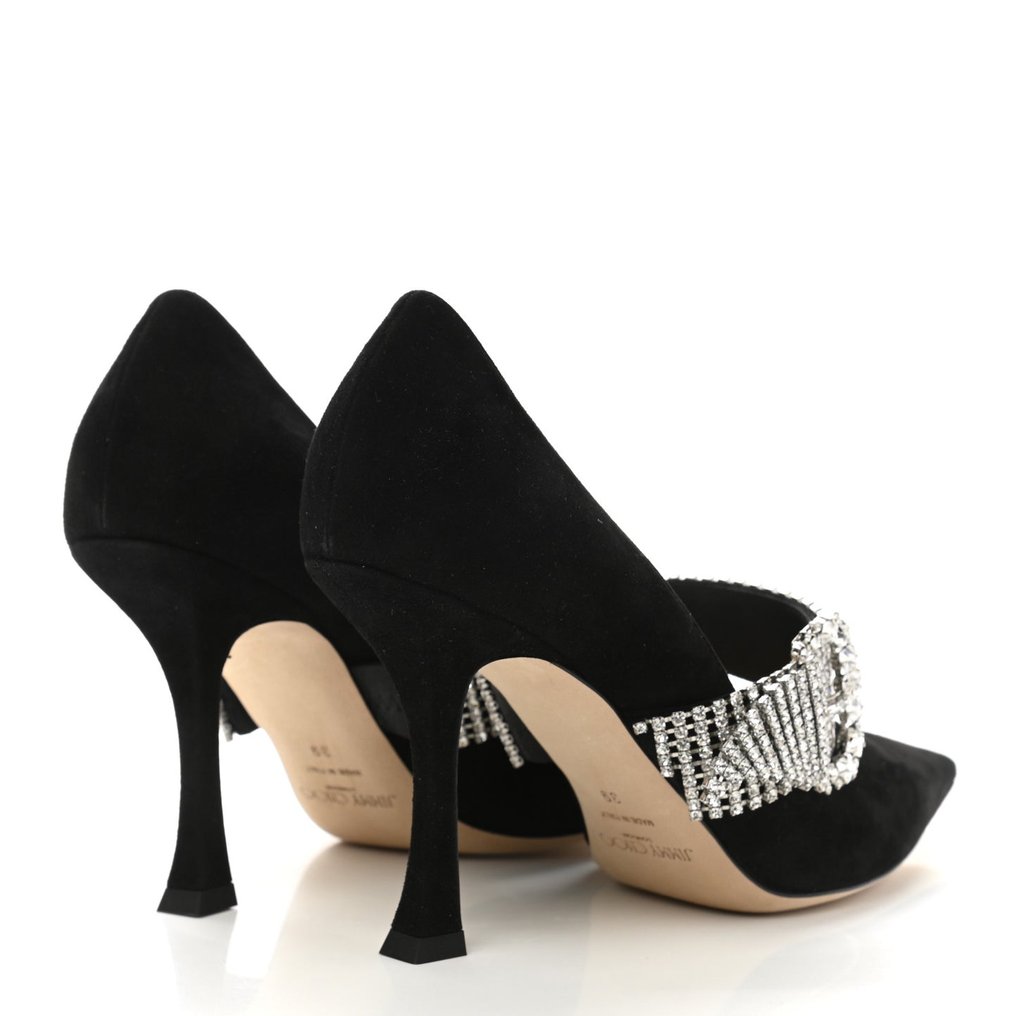 Suede Crystal Kari 90 Pumps 39 Black