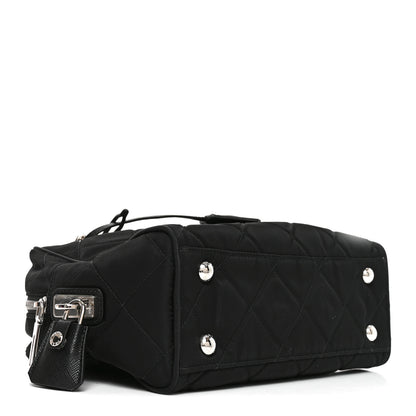 Prada Nylon Tessuto Impuntu Quilted Shoulder Bag Black 3 of 8
