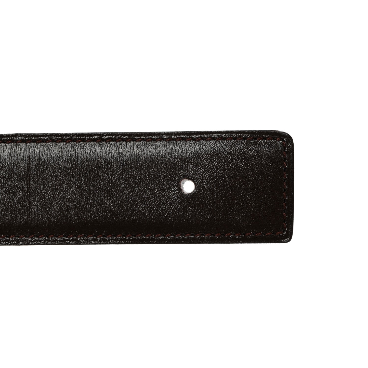 Hermes Box Togo 32mm Belt Strap 90 Chocolate Bleu Izmir 7 of 9