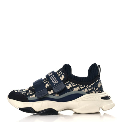 Christian Dior Technical Fabric Oblique Womens D-Wander Sneakers 36.5 Deep Blue 1 of 8