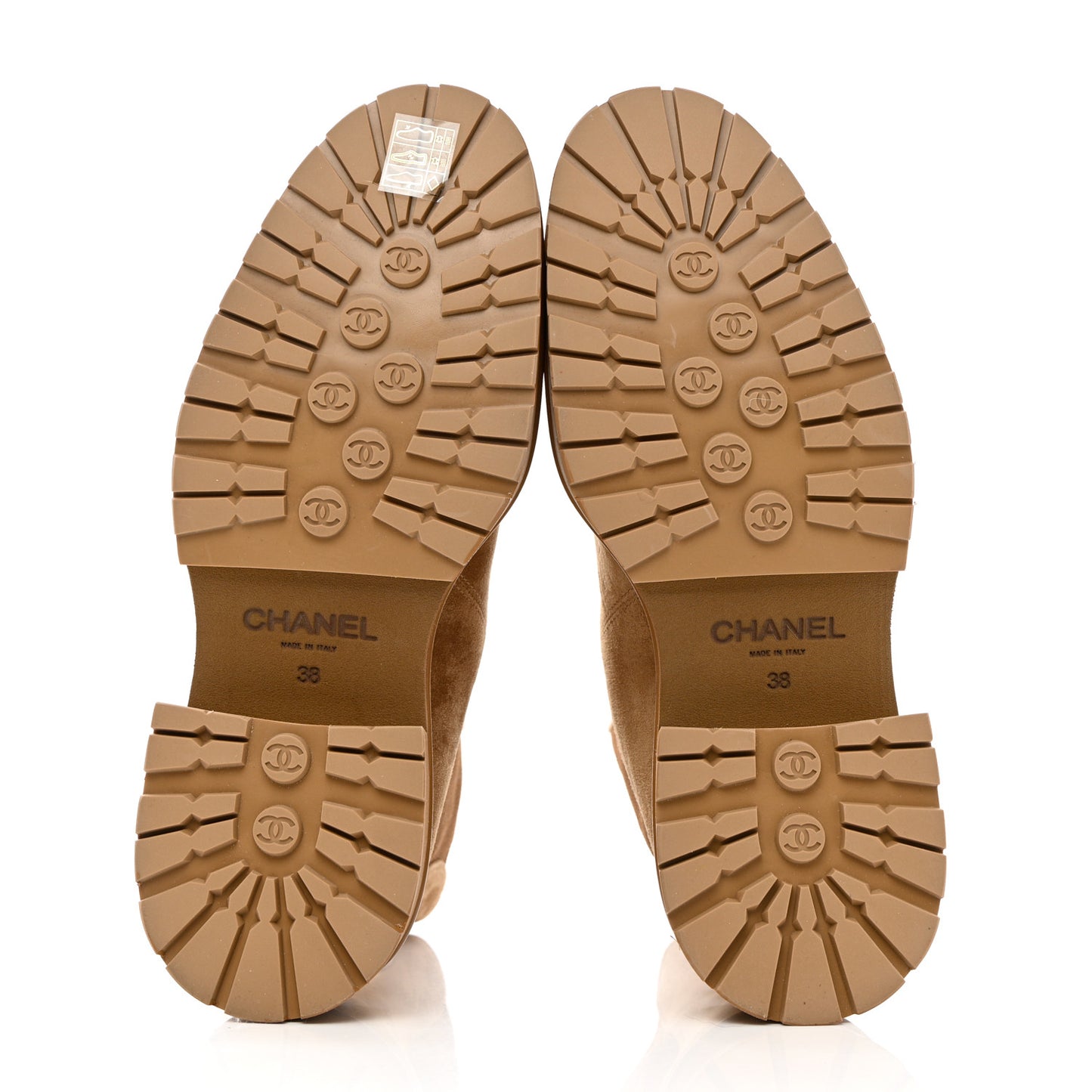 Suede Lambskin Cap Toe Ankle Boots 38 Light Brown