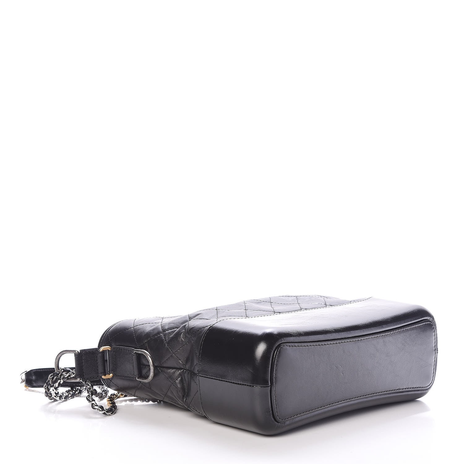 Chanel Aged Calfskin Quilted Medium Gabrielle Hobo Black 4 of 9