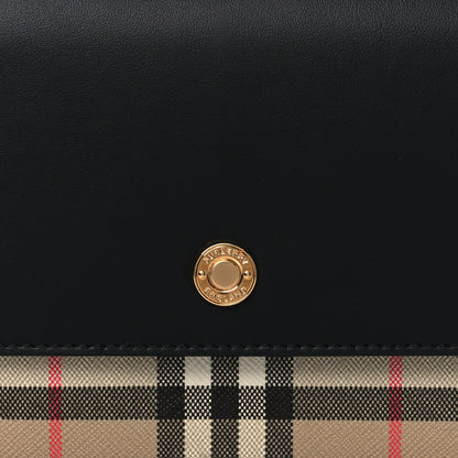 Burberry Calfskin Vintage Check New Hampshire Bag Black 7 of 9