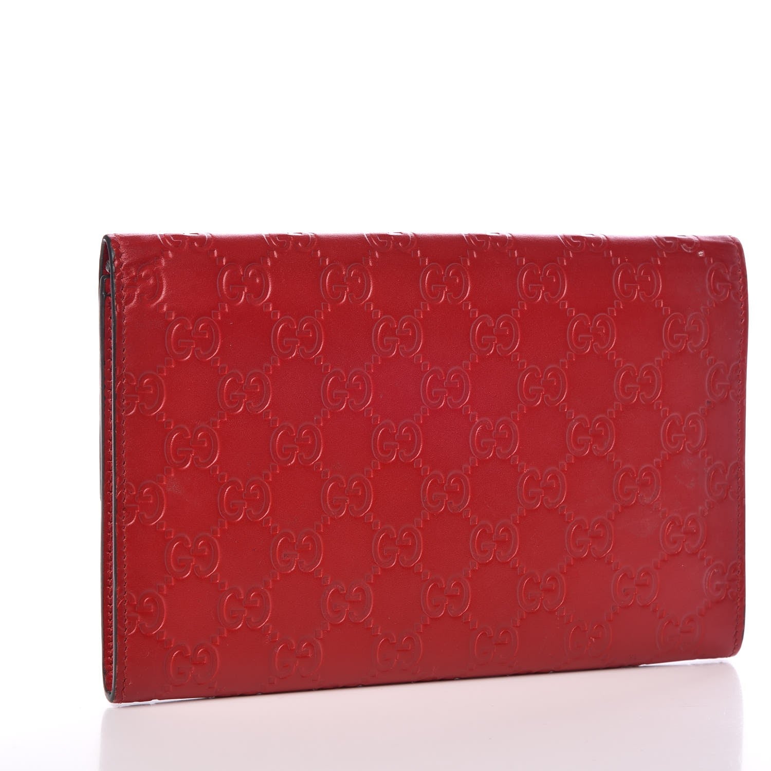 Gucci Guccissima Padlock Clutch Hibiscus Red 3 of 10