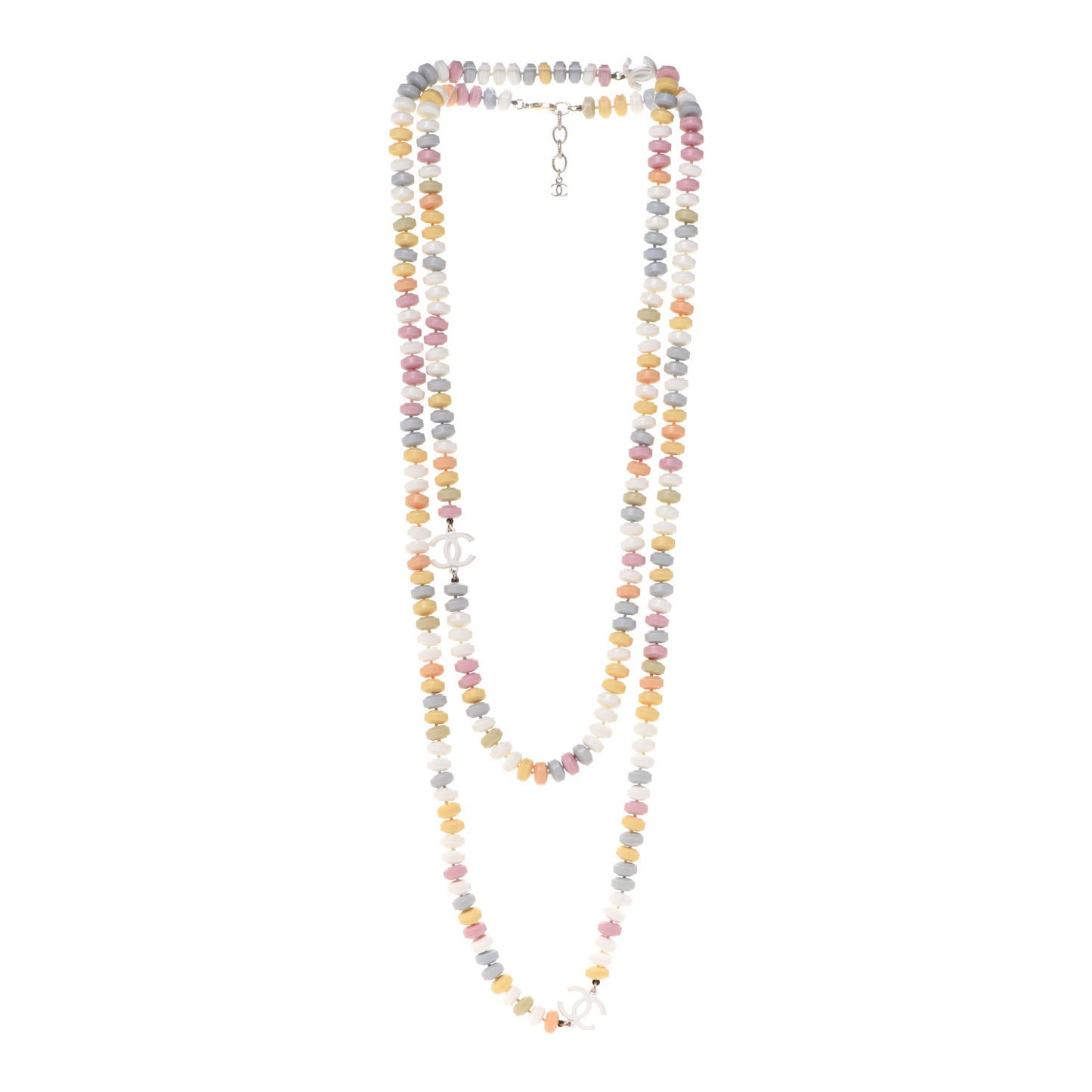 Candy CC Double Strand Necklace Multicolor