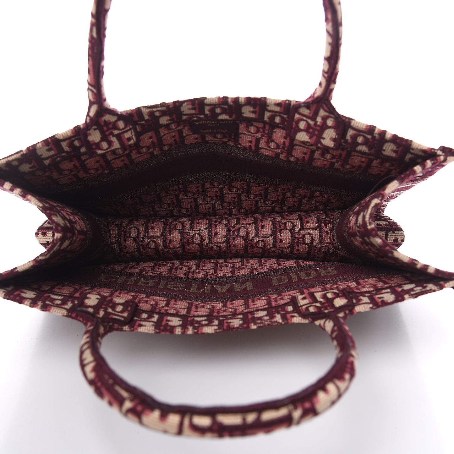 Oblique Medium Book Tote Burgundy Multicolor