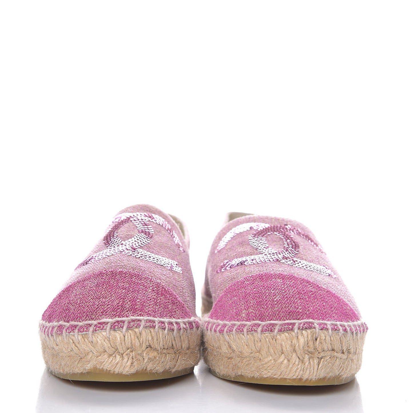 Toile Sequin CC Espadrilles 39 Pink Dark Pink
