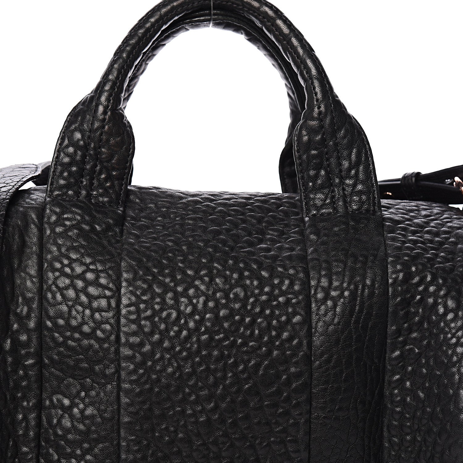 Alexander Wang Pebbled Lambskin Rocco Black Rose Gold Hardware 8 of 8
