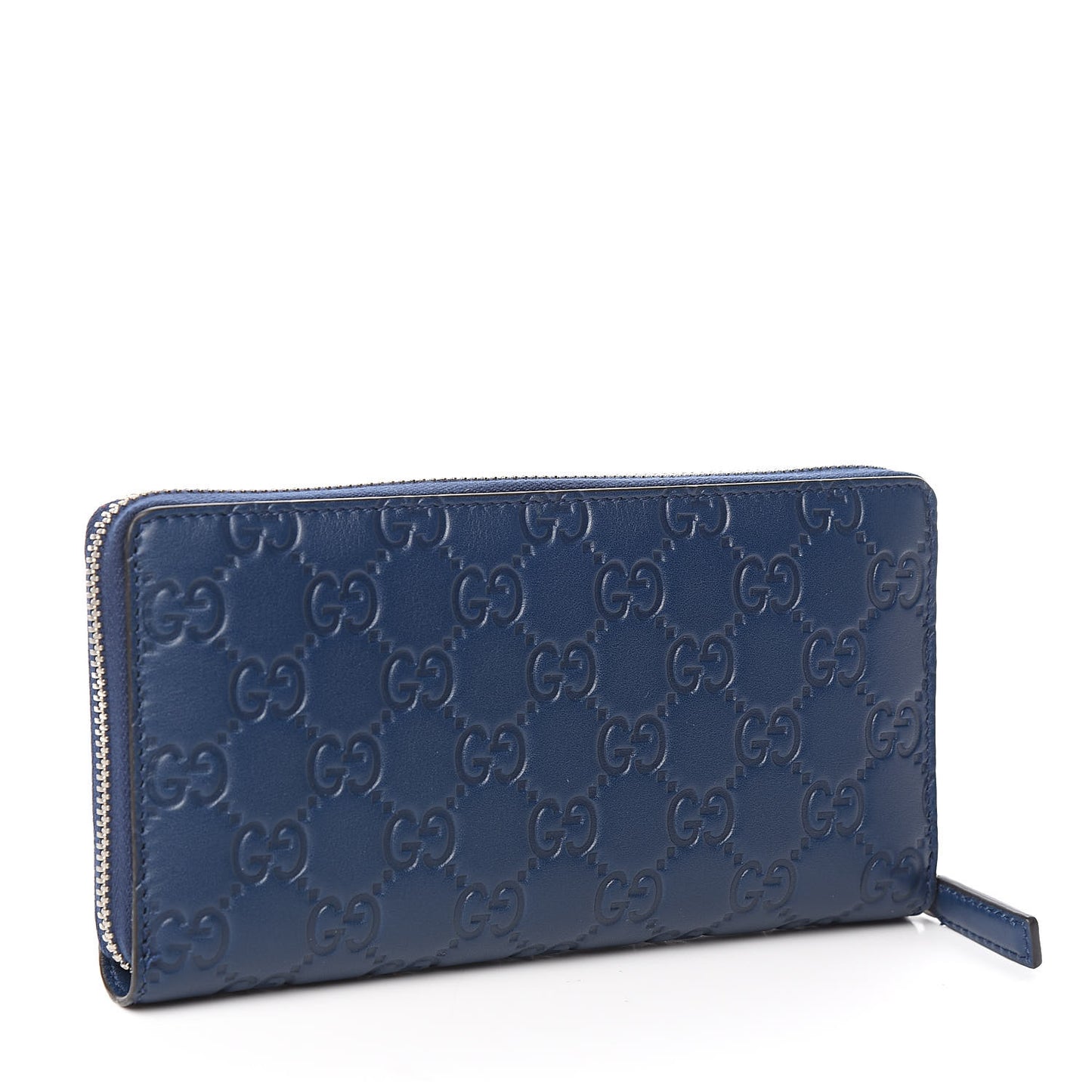 X MLB Guccissima Signature NY Yankees Embroidered Zip Around Wallet Royale Ivory