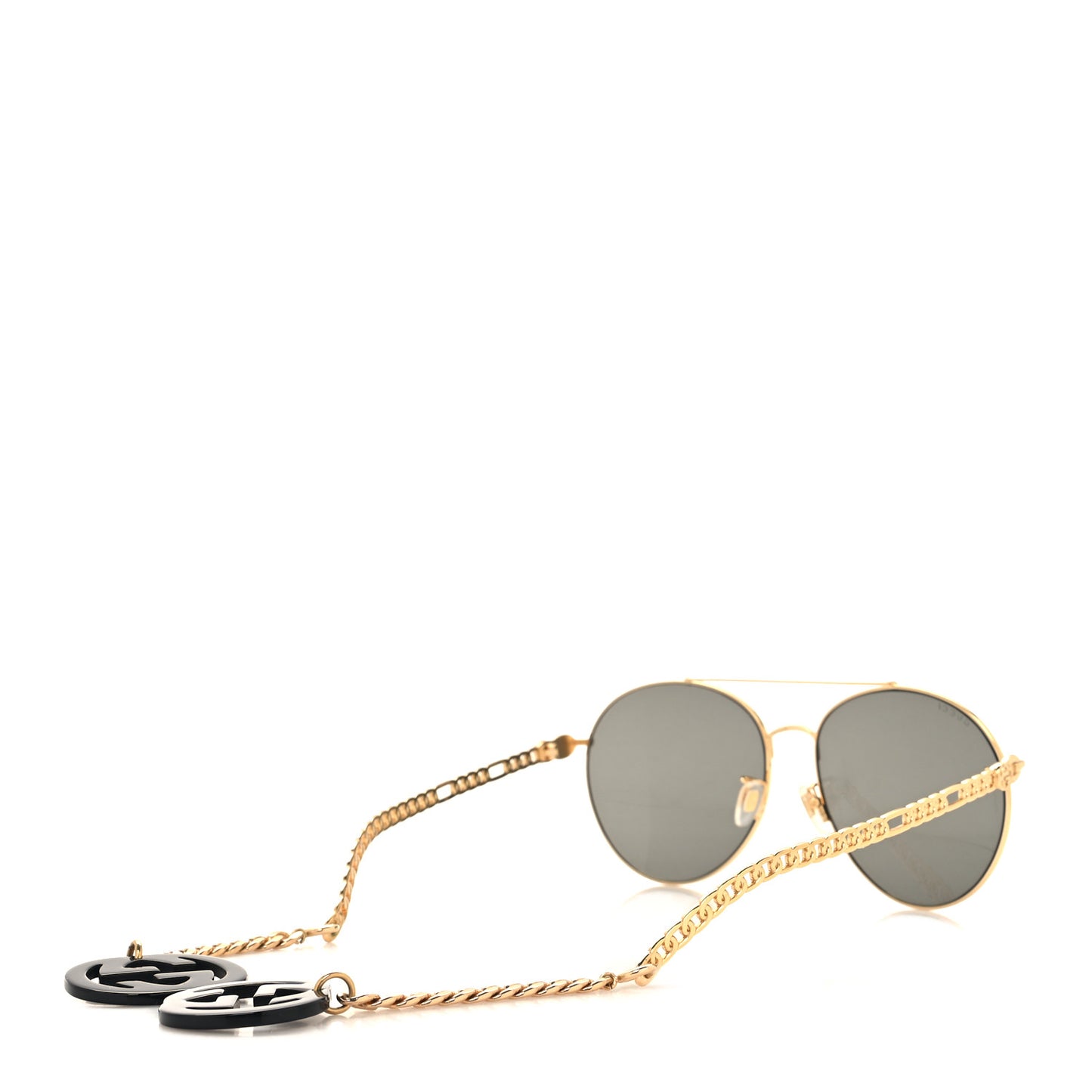 Aviator Charm Chain Sunglasses GG0725S Black