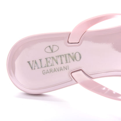 Valentino Garavani PVC Jelly Rockstud Bow Thong Sandals 36 Water Rose 8 of 10