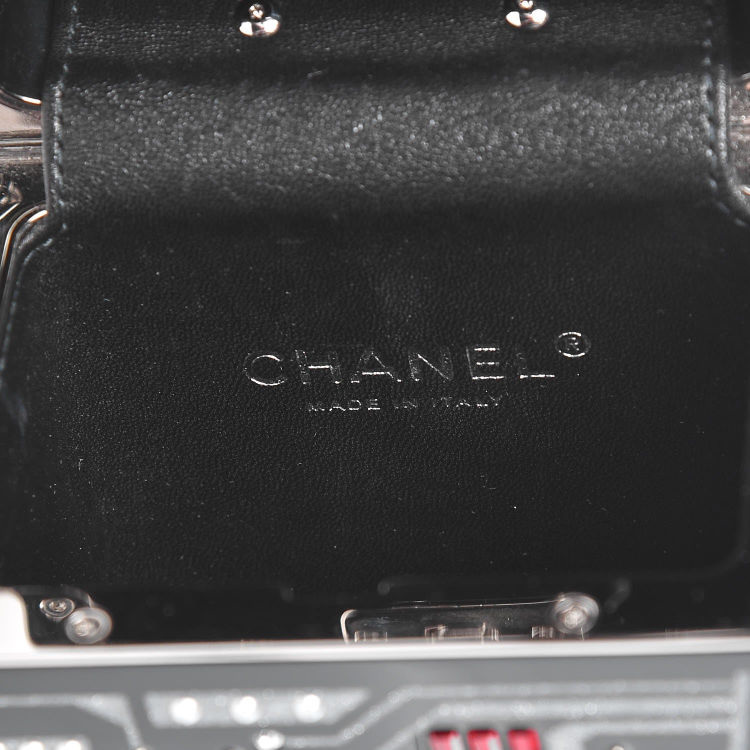 Chanel Plexiglass Crystal Robot Minaudiere Clutch Black 19 of 51