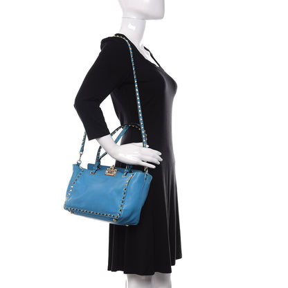 Valentino Garavani Vitello Small Rockstud Tote Parrot 2 of 17