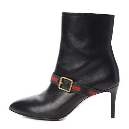 Gucci Nappa Sylvie Ankle Boots 37 Black 1 of 9
