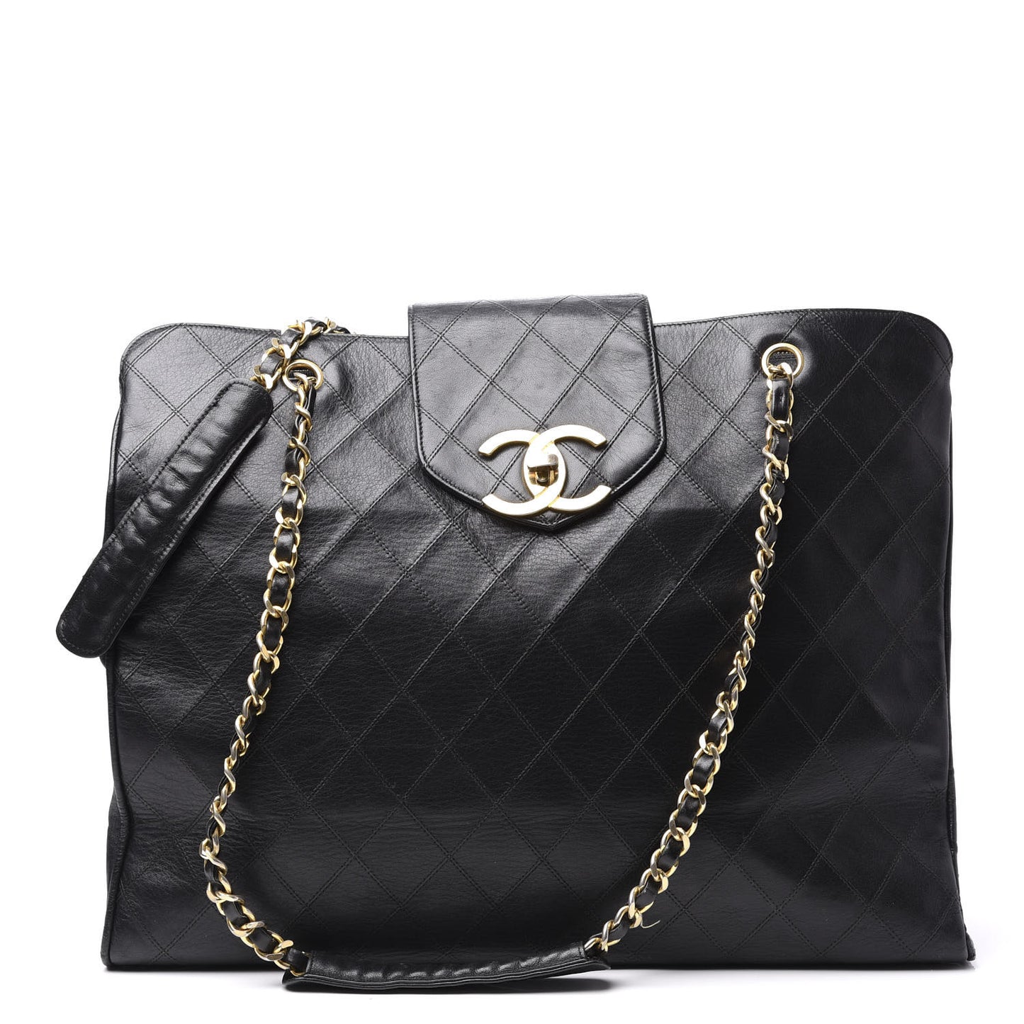 Calfskin Stitched XL Weekender Black
