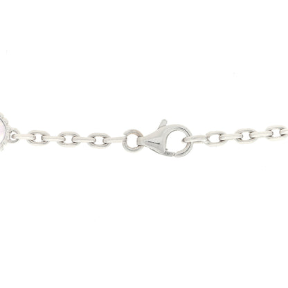 Van Cleef & Arpels 18K White Gold Chalcedony 10 Motifs Vintage Alhambra Necklace 3 of 3
