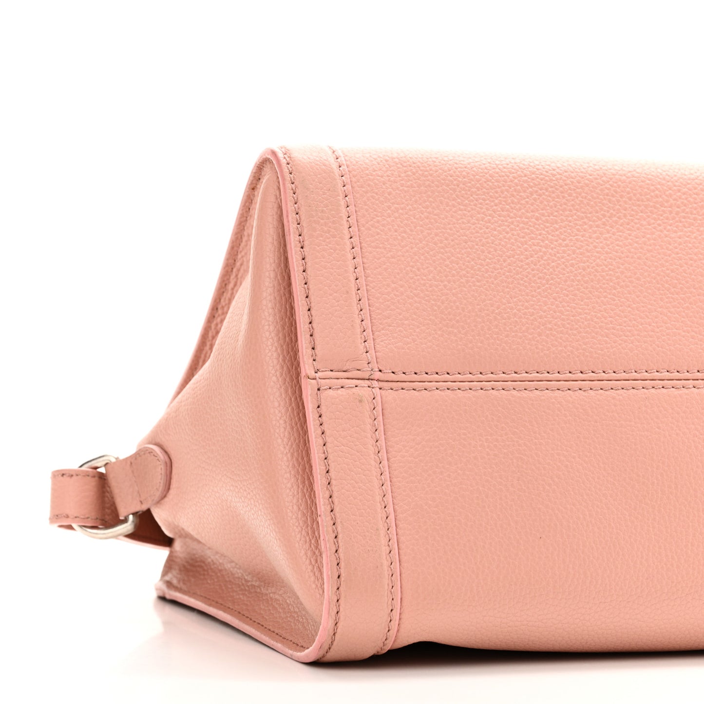 Pebbled Calfskin Small Skull Padlock Zip Around Tote Blush Pink