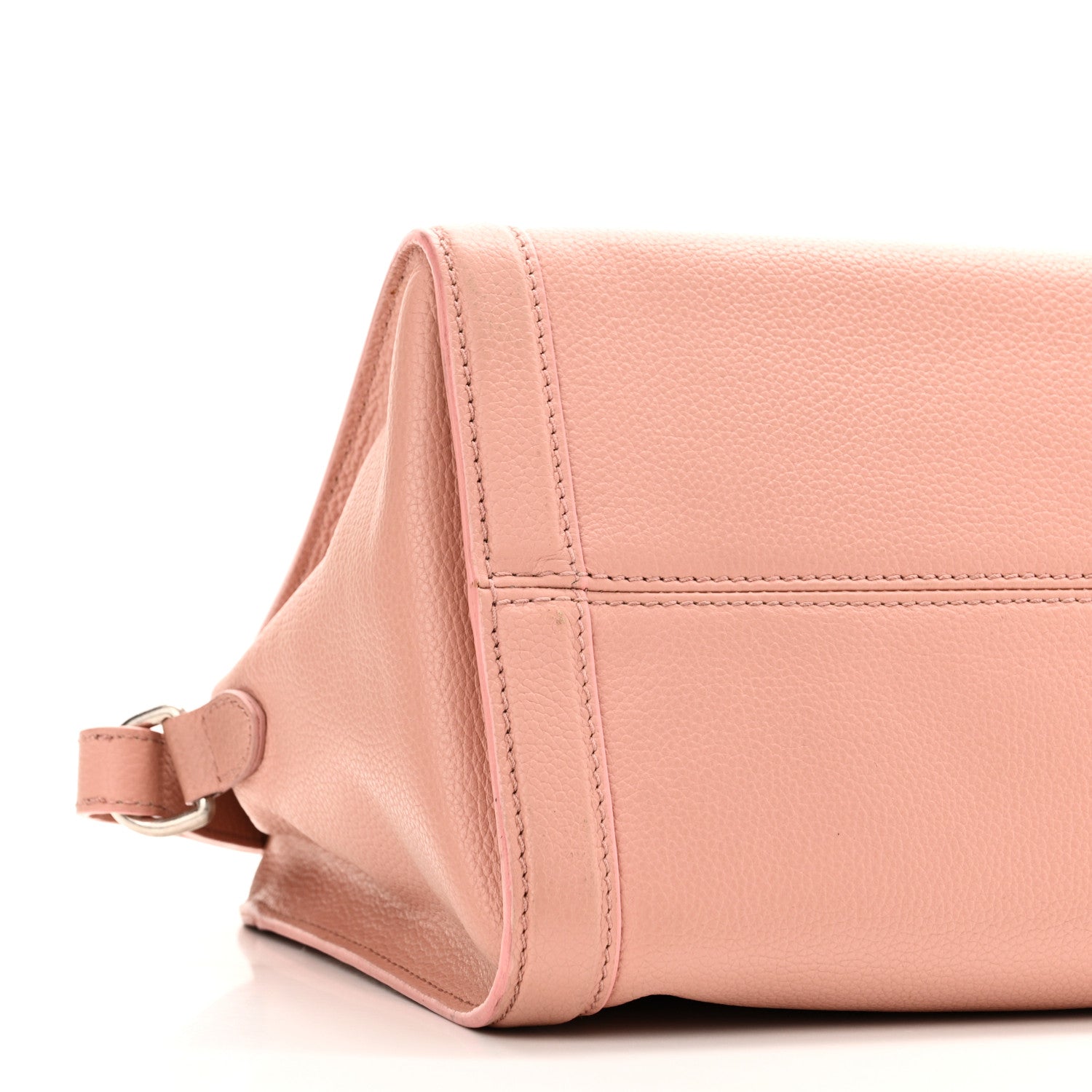 Alexander McQueen Pebbled Calfskin Small Skull Padlock Zip Around Tote Blush Pink 9 of 12