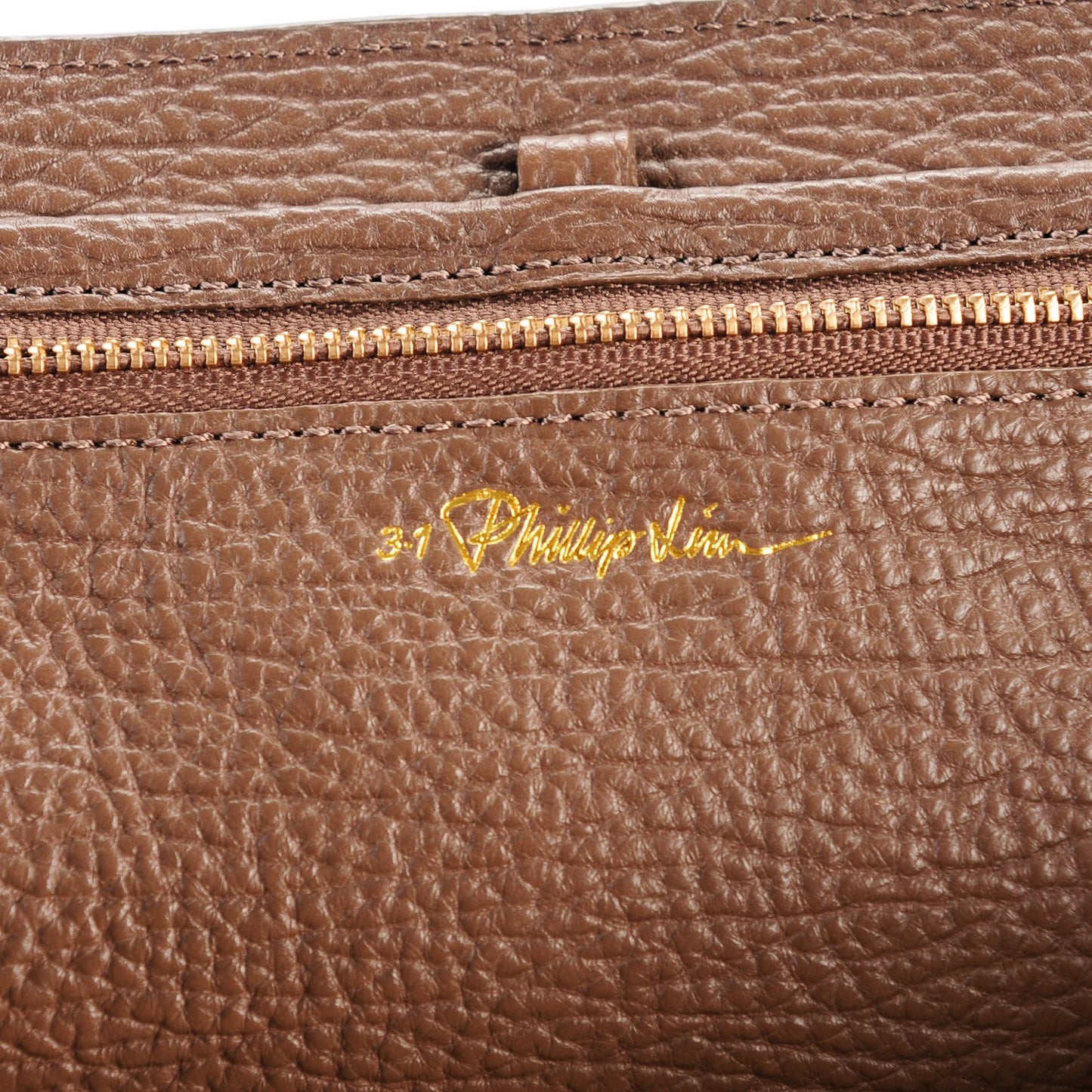 3.1 Textured Calfskin Large Pashli Satchel Taupe