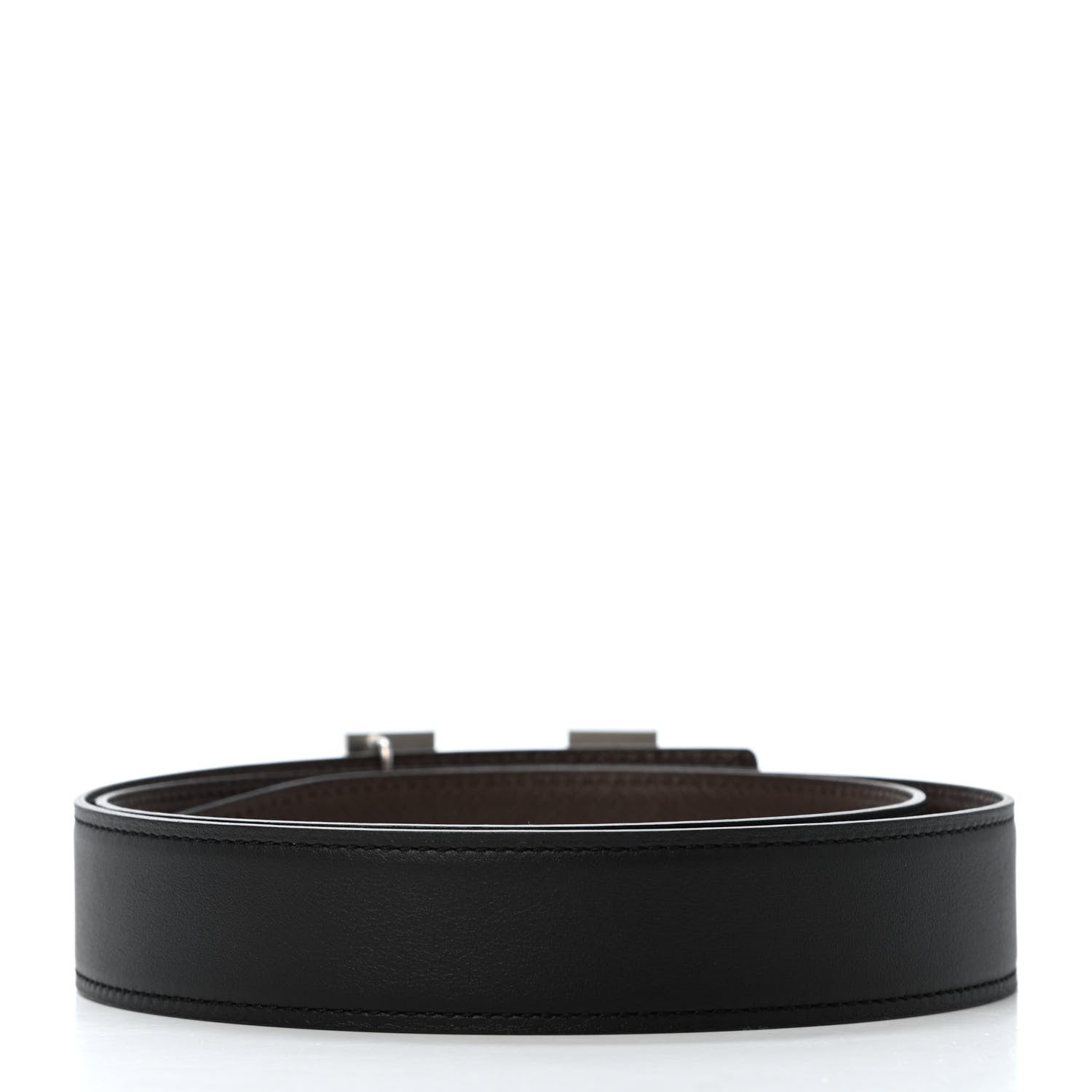 Hermes Swift Epsom 32mm H Belt 90 Black Chocolate 2 of 4