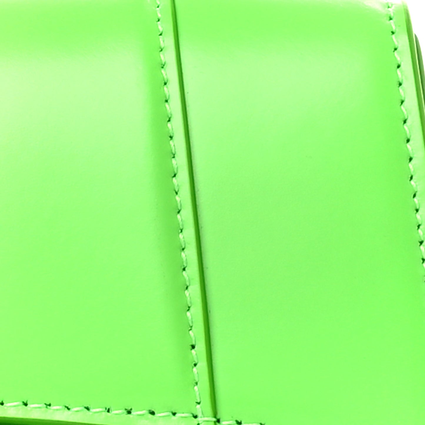 Shiny Box Calfskin Hourglass Top Handle Bag XS Acid Green