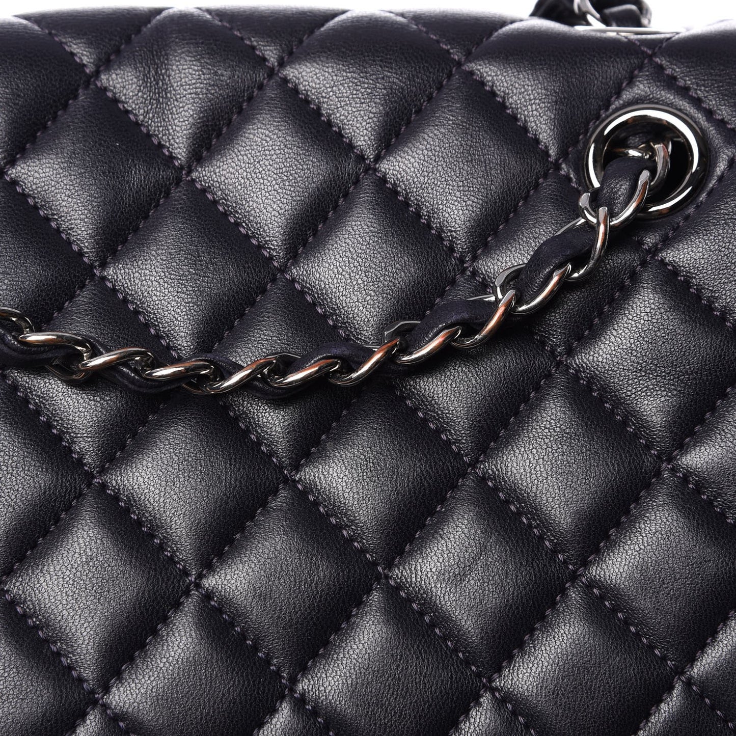 Lambskin Quilted Large Urban Spirit Backpack Navy