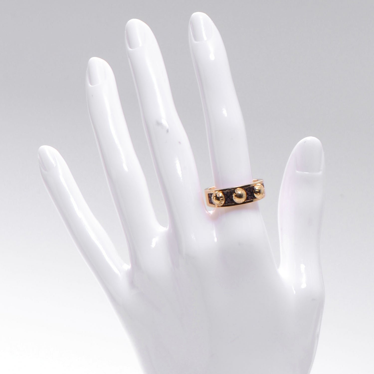 Louis Vuitton Stingray Leather Gimme A Clue Ring Large 8 Amarante 2 of 5