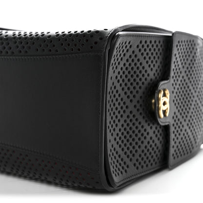 Chanel Perforated Calfskin Quilted Small Chanel 25 Handbag Black 10 of 11