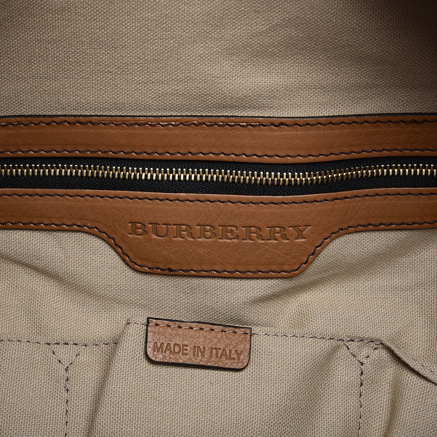 House Check Satchel Brown Umber