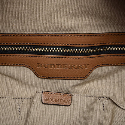 Burberry House Check Satchel Brown Umber 7 of 9
