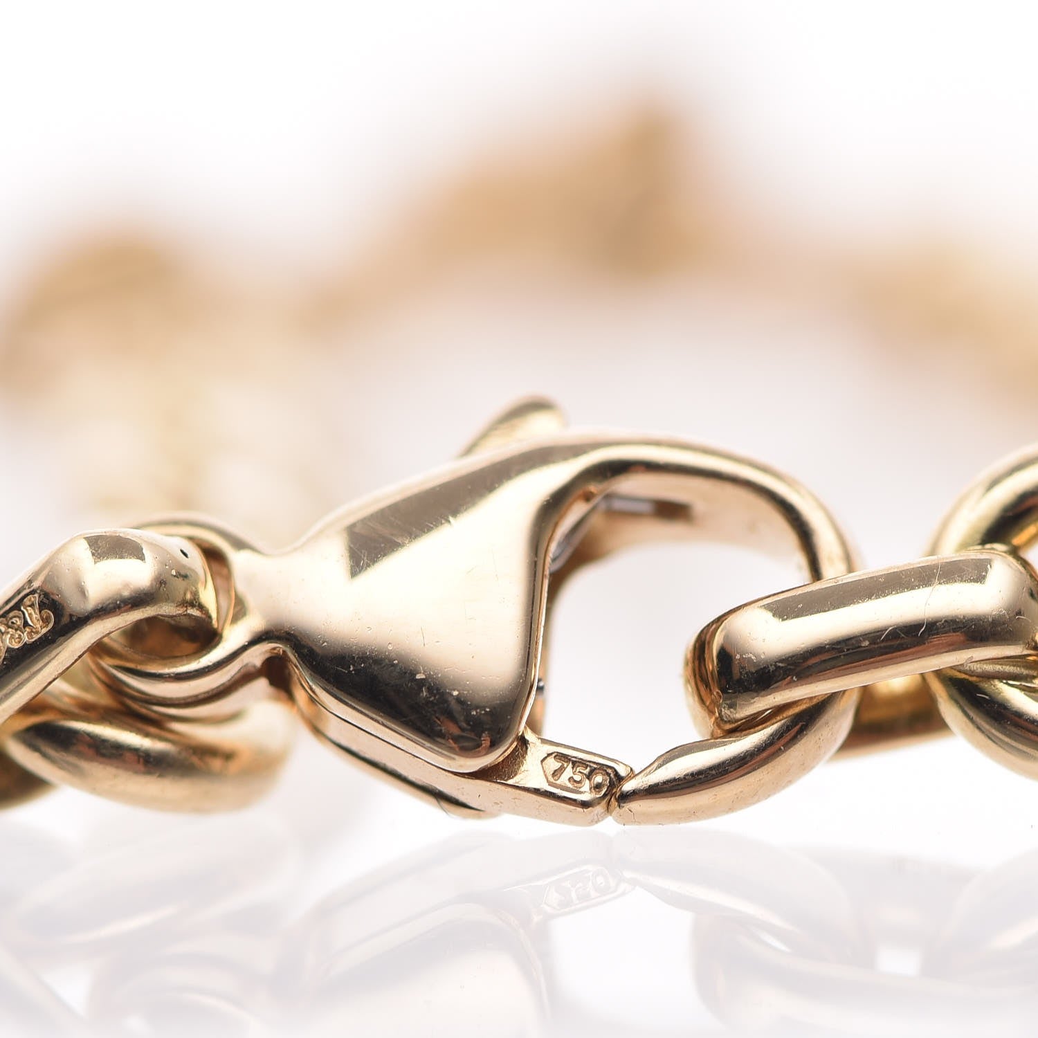 Tiffany 18K Yellow Gold Oval Link Bracelet 5 of 7