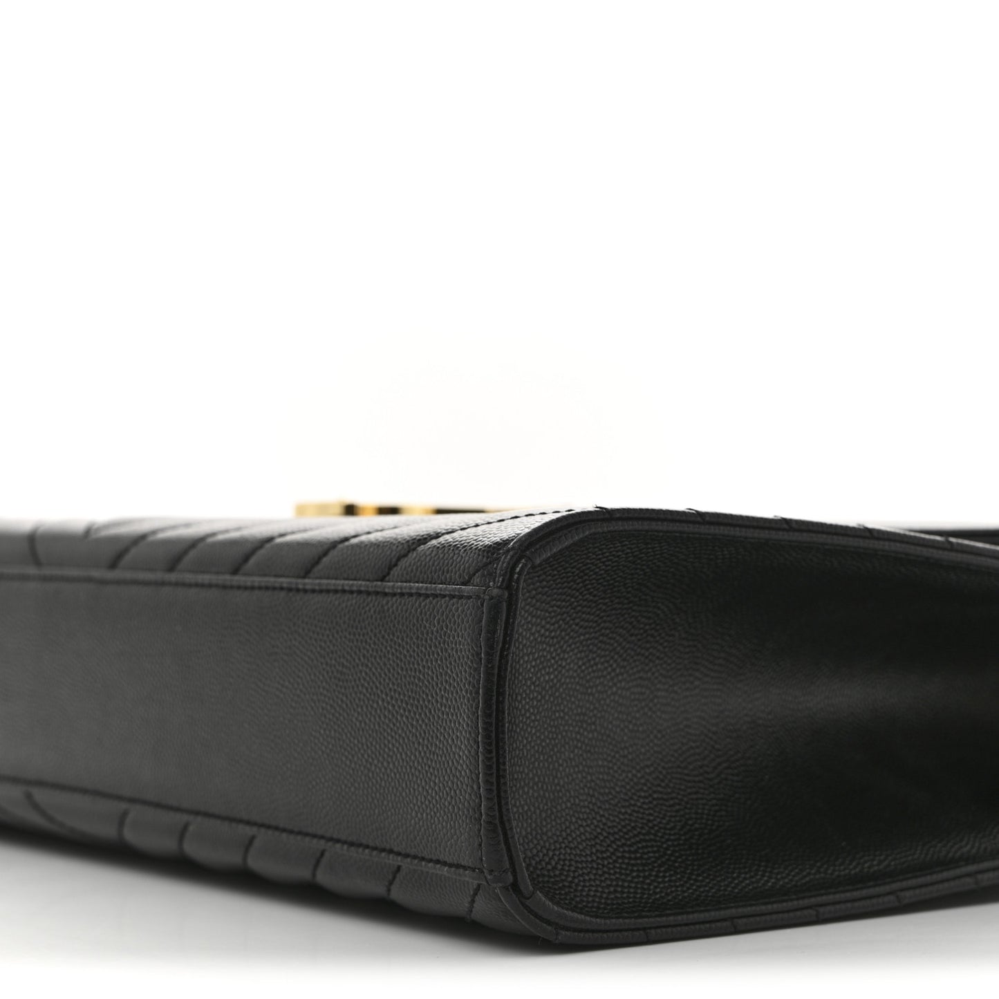 Grain De Poudre Matelasse Chevron Large Monogram Satchel Black