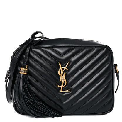 Saint Laurent Calfskin Matelasse Monogram Lou Camera Bag Black 1 of 9