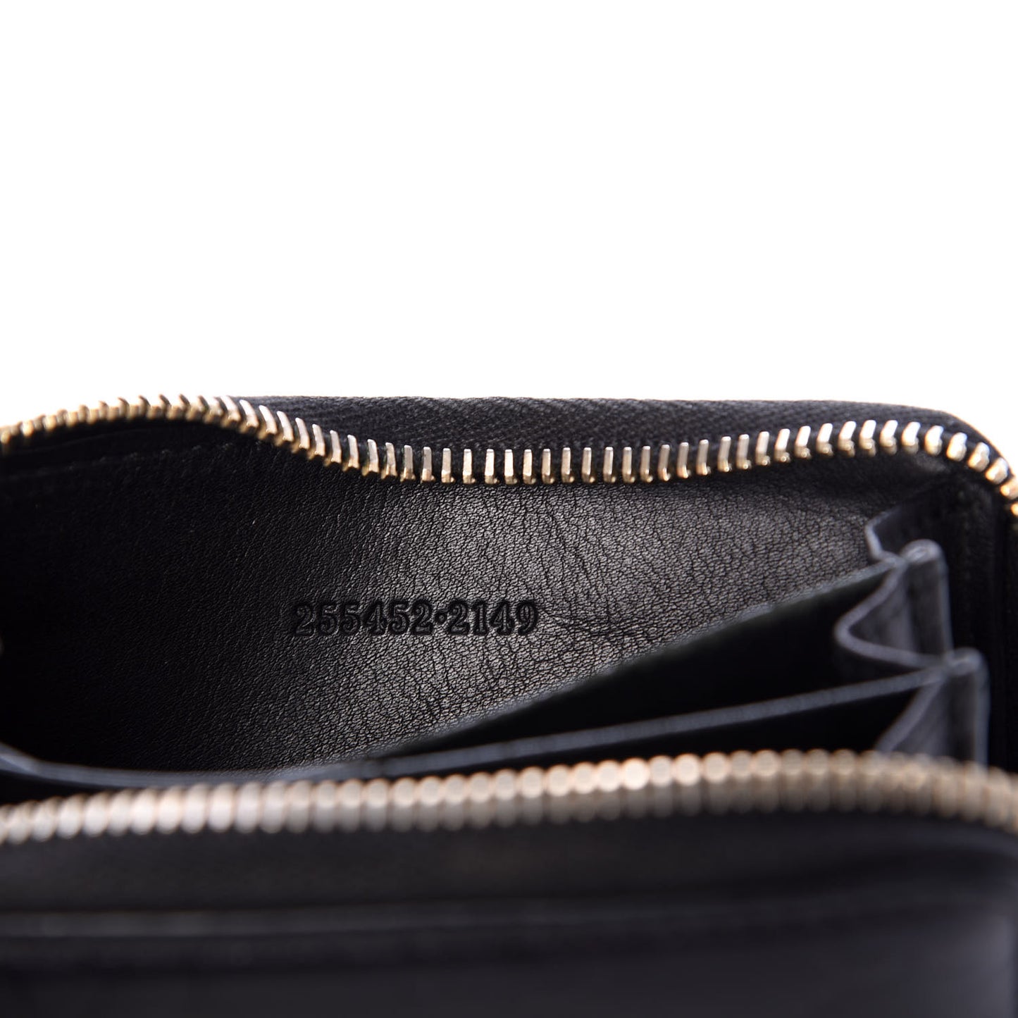 Guccissima Zip Around Card Case Black