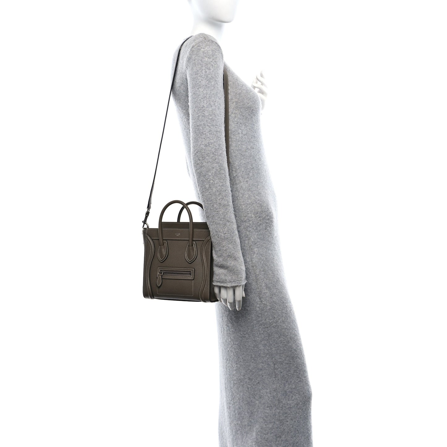 Drummed Calfskin Nano Luggage Souris