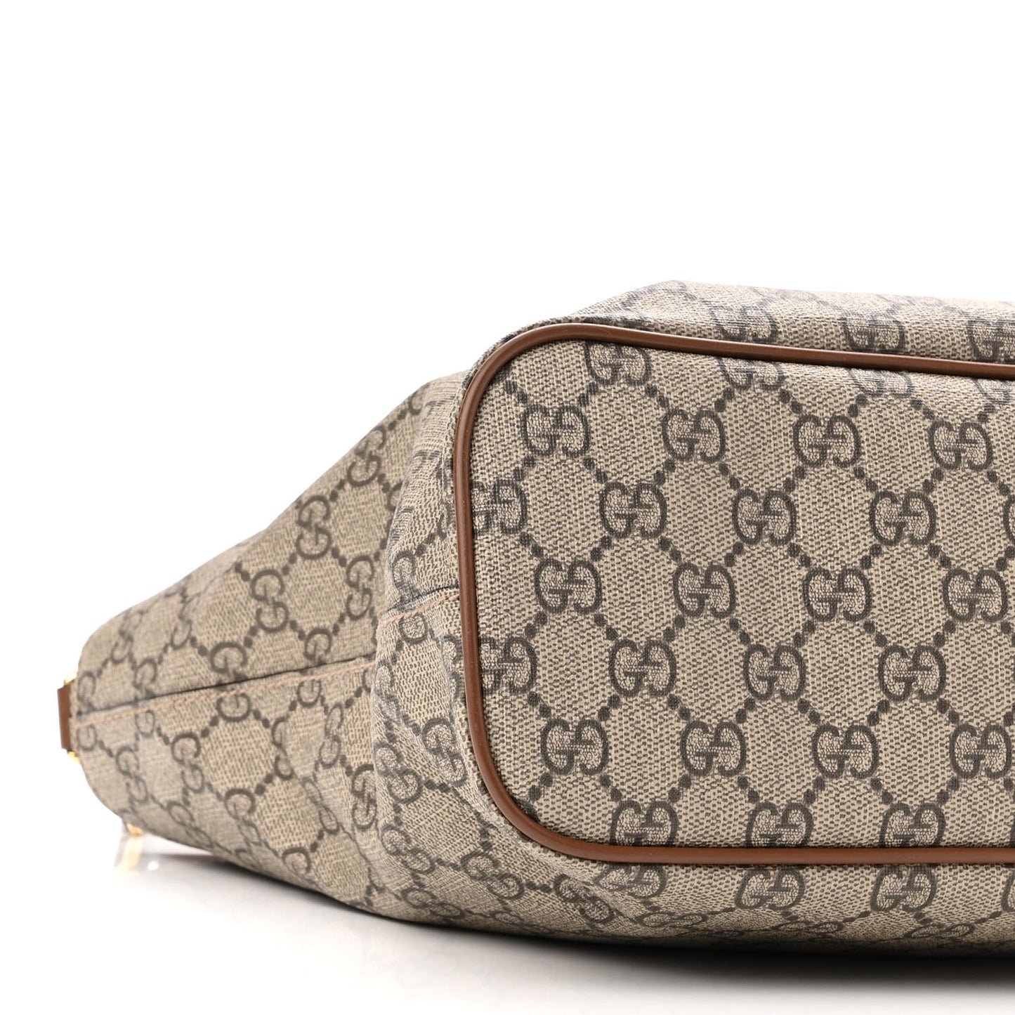Soft GG Supreme Monogram Small Crossbody Tote Beige Cuir