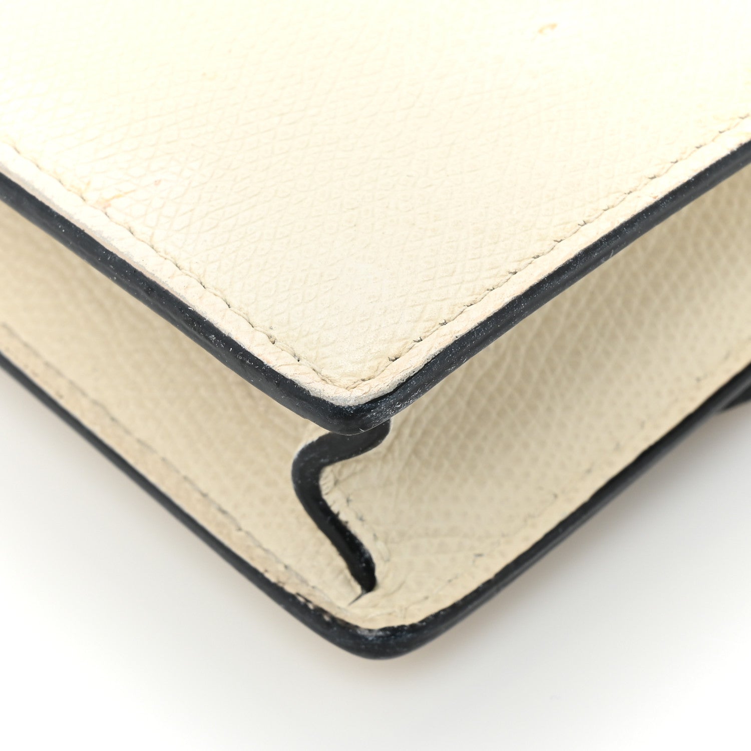 Christian Dior Grained Calfskin Saddle Chain Pouch Off White 21 of 22