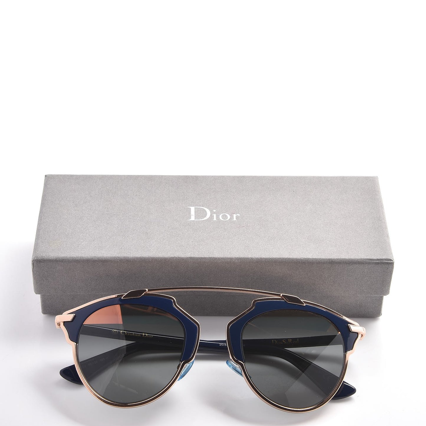 Mirrored So Real Sunglasses Rose Gold Blue