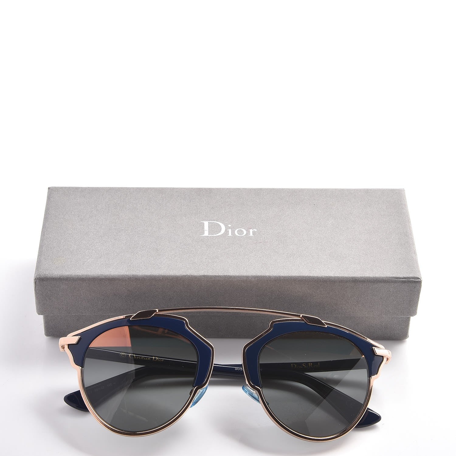 Christian Dior Mirrored So Real Sunglasses Rose Gold Blue 8 of 8