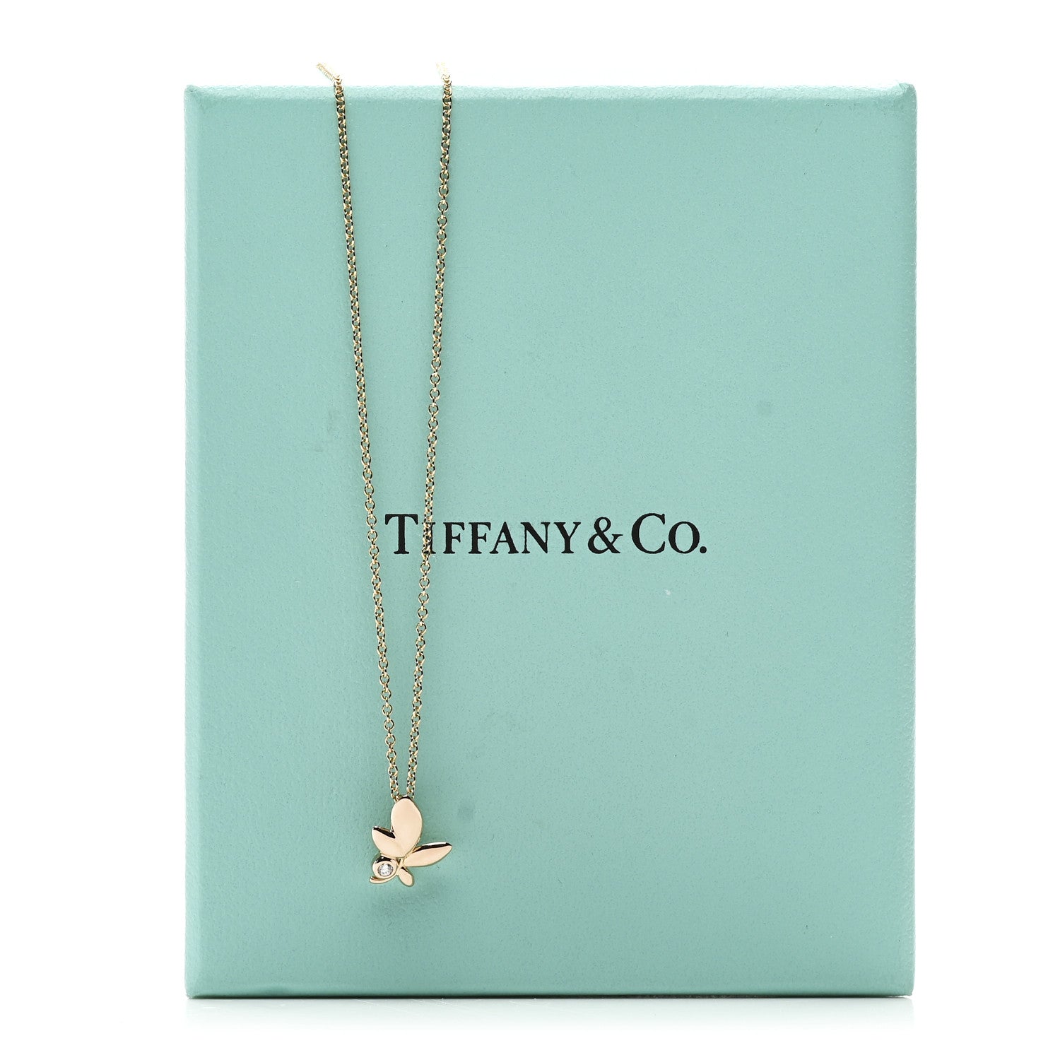 Tiffany 18K Rose Gold Diamond Paloma Picasso Olive Leaf Pendant Necklace 5 of 5