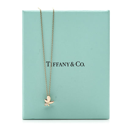 Tiffany 18K Rose Gold Diamond Paloma Picasso Olive Leaf Pendant Necklace 5 of 5
