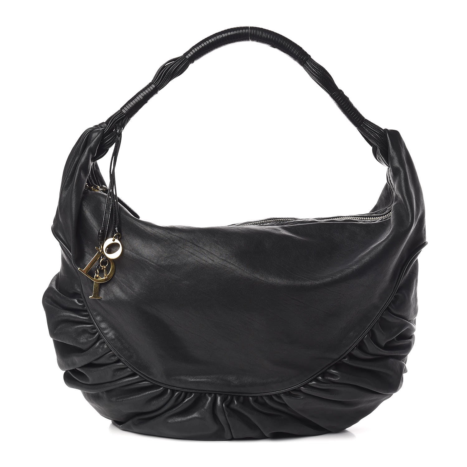Christian Dior Calfskin XXL Gypsy Hobo Black 1 of 10