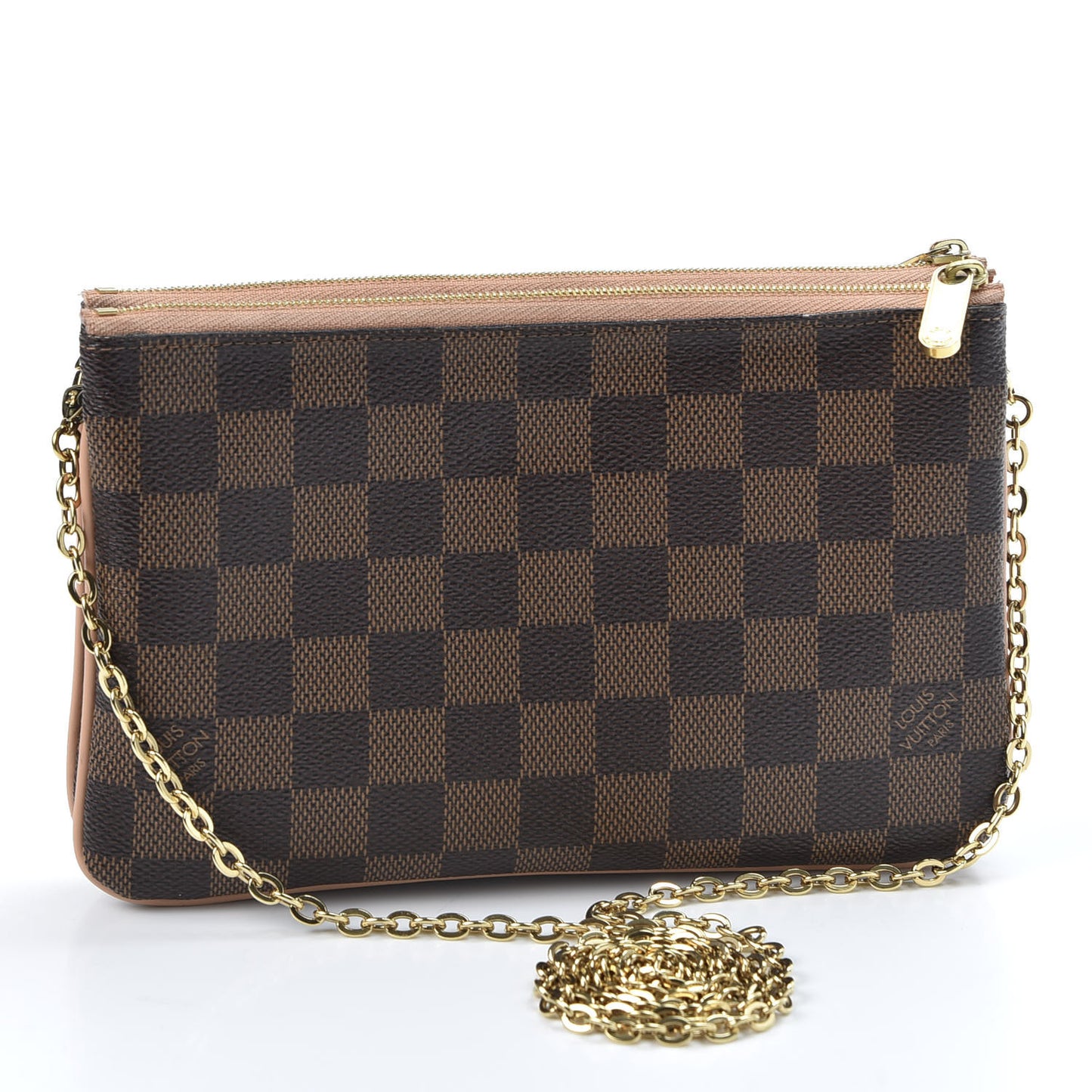 Damier Ebene Double Zip Pochette